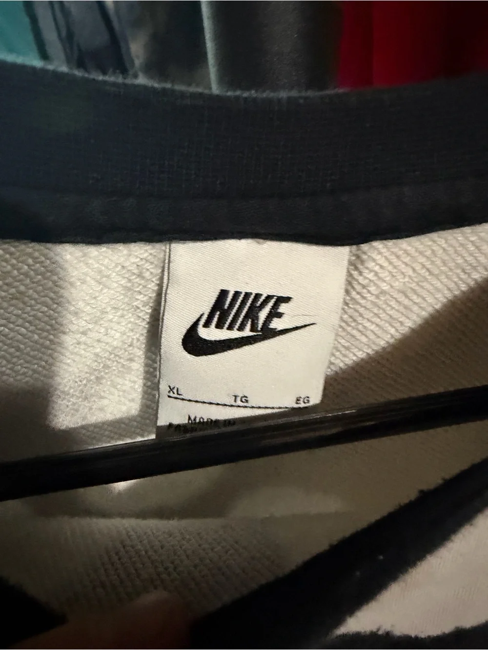 Nike Black and White Animal Print Women's Crewneck Sweater